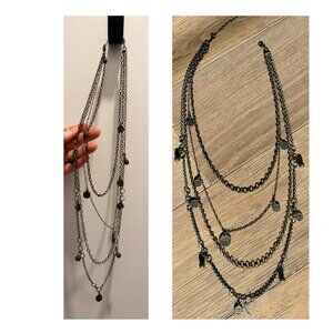 Vintage Edgy Multi Chain Necklace